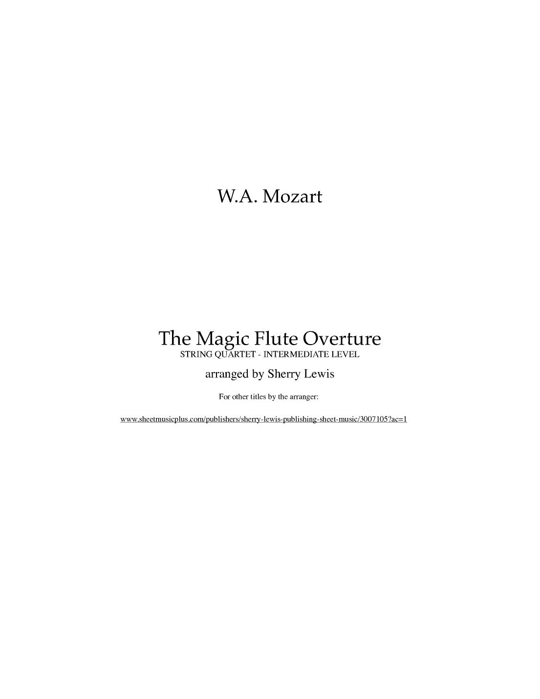 The Magic Flute Overture, Adagio & Allegro (arr. Sherry Lewis)