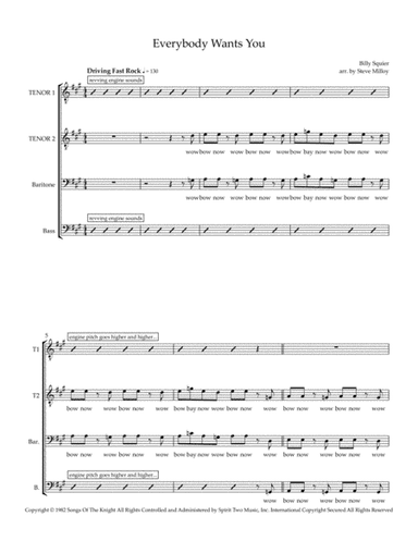 Everybody Wants You (arr. Steve Milloy)