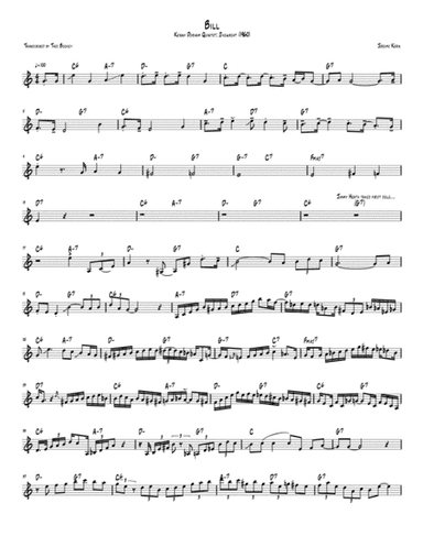 Bill - Kenny Dorham Transcription Bb