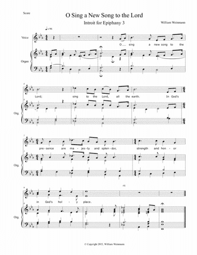 O Sing a New Song to the Lord