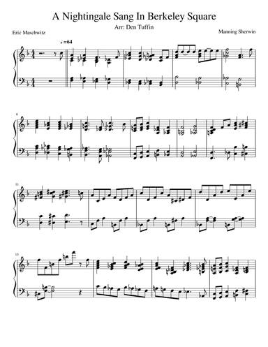 A Nightingale Sang In Berkeley Square (arr. Den Tuffin)