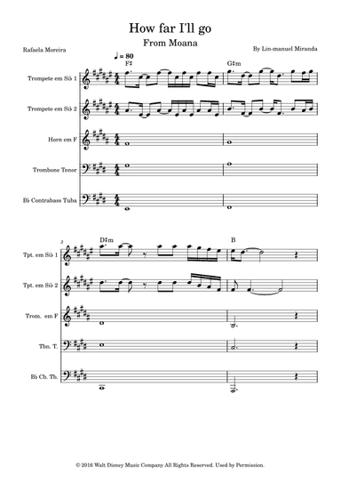 How Far I'll Go (arr. Rafaela Moreira)