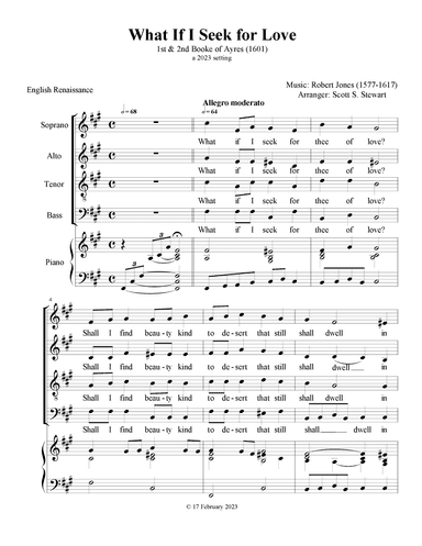 What If I Seek for Love (1601 - SATB) (arr. Scott S. Stewart)