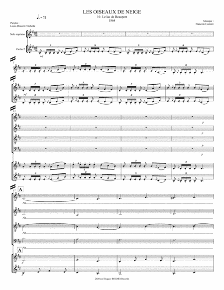 LES OISEAUX DE NEIGE - Le lac de Beauport (arr. Disques BOGHEI Records)