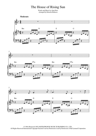 The House Of The Rising Sun (arr. Kaiserin Rebecca)
