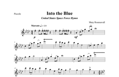 US SPACE FORCE HYMN (Into the Blue)  PICCOLO PART