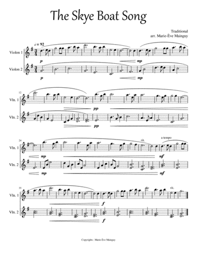 The Skye Boat Song (arr. Marie-Ève Mainguy)