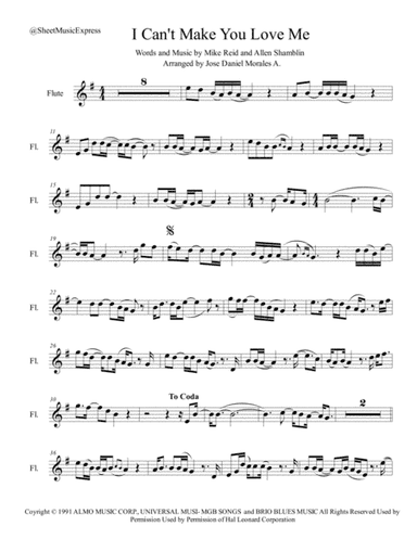 I Can't Make You Love Me (arr. Jose Daniel Morales A.)