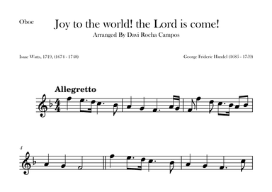 Joy to the world! the Lord is come! (arr. Davi Rocha Campos)