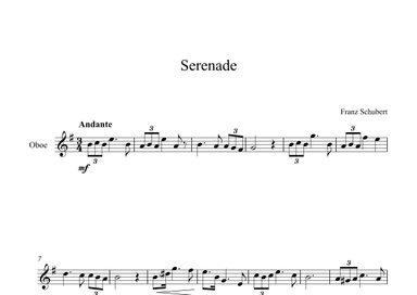 Serenade - Franz Schubert (Oboe) (arr. Digital Book Music)