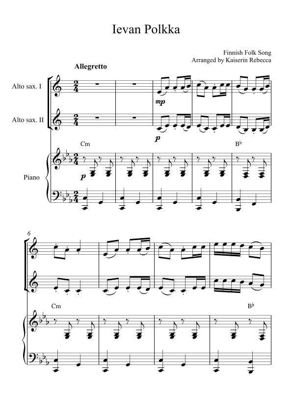 Ievan Polkka (arr. Kaiserin Rebecca)