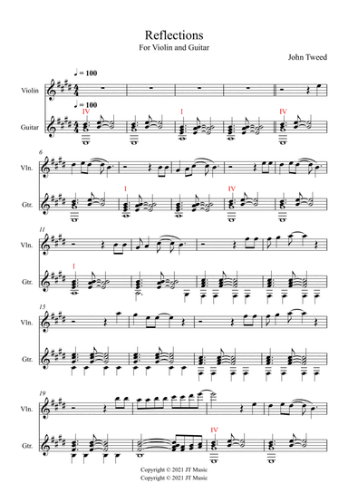Reflections - Violin and Guitar