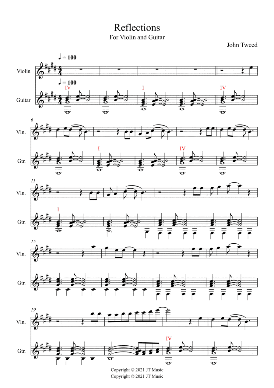 Reflections - Violin and Guitar