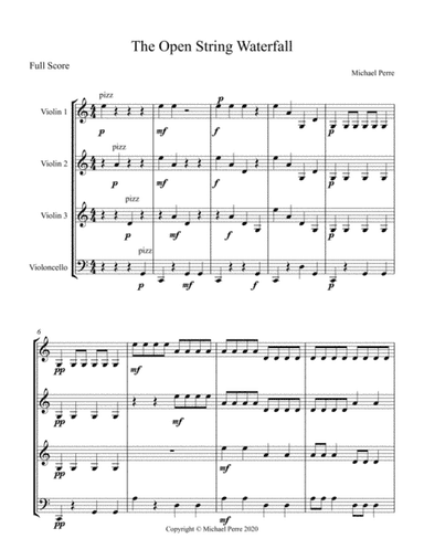 The Open String Waterfall (3 violins and cello)