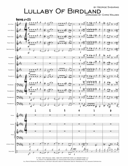 Lullaby Of Birdland (arr. Chris Walden)
