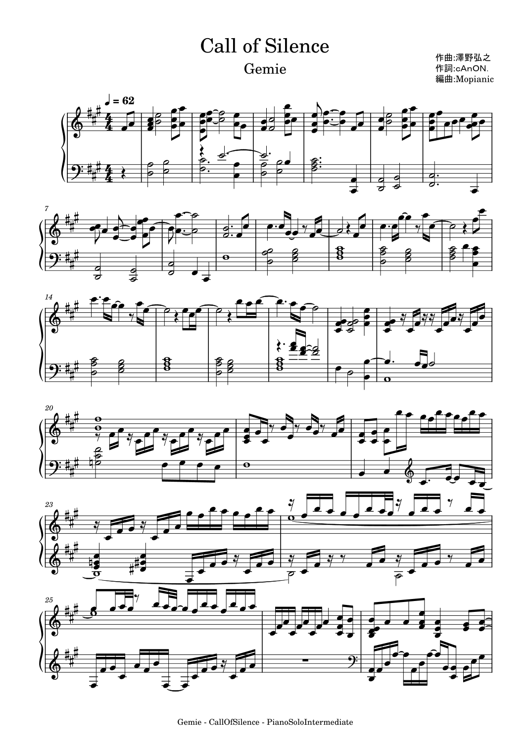 Call Of Silence (arr. Mopianic)