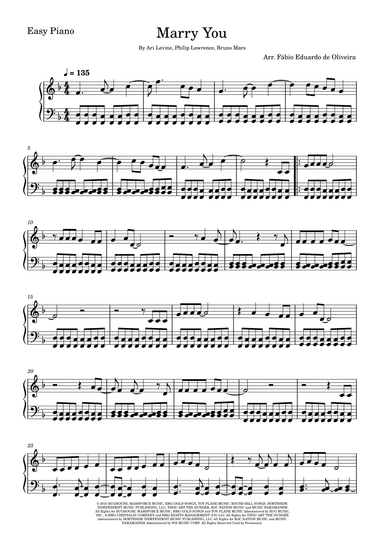 Marry You (arr. Fabio Eduardo de Oliveira)