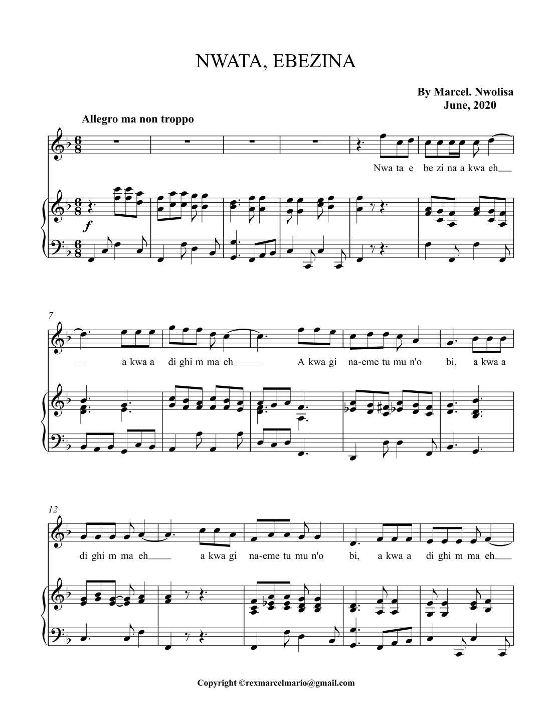 NWATA EBEZINA [BABY CRY NO MORE]