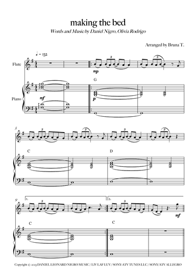Making The Bed (arr. Bruna T.)
