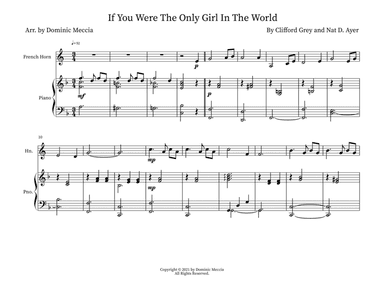 If You Were The Only Girl In The World (arr. Dominic Meccia)