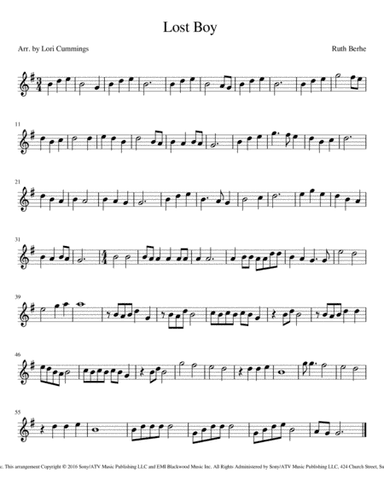 Lost Boy (arr. Lori Cummings)