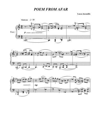 "Poem from afar" for Solo Piano