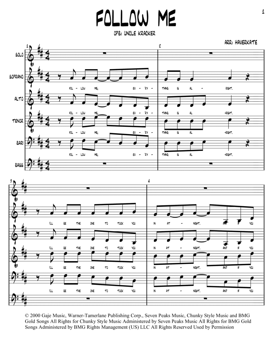 Follow Me (arr. Brian Haverkate)