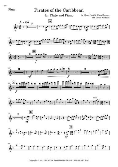 Pirates Of The Caribbean (arr. César Madeira)