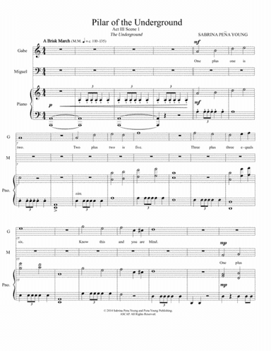 Pilar of the Underground for Voice and Piano from Libertaria Opera