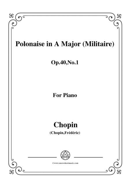 Chopin-Polonaise in A Major (Militaire) Op.40 No.1,for piano (arr. MSM)