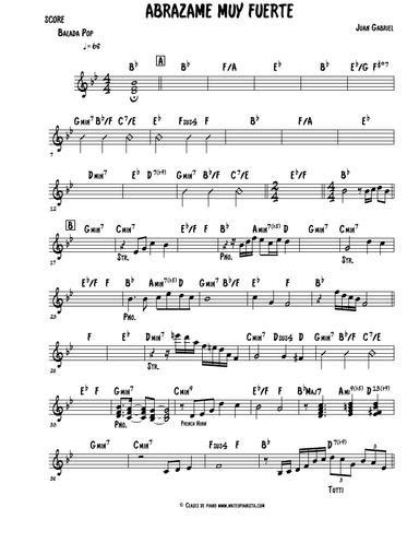 Abrazame Muy Fuerte (arr. Mateo Aguilar)