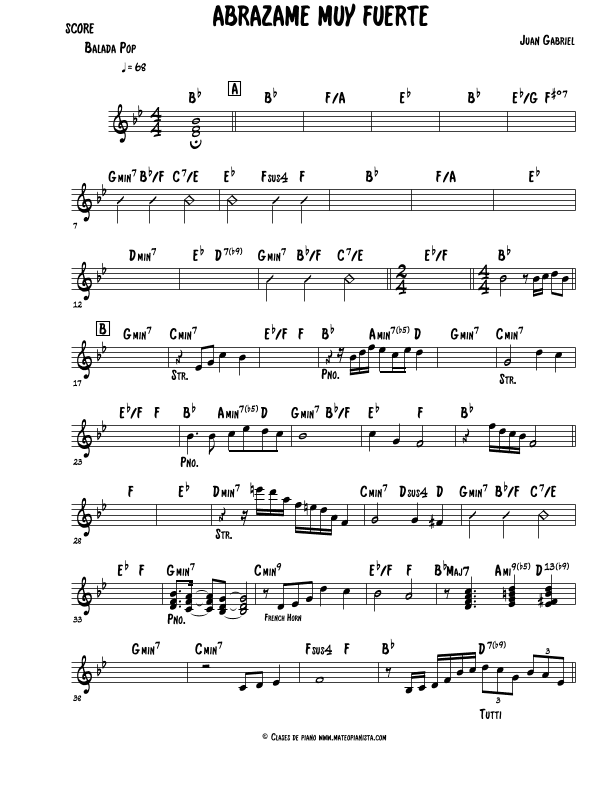 Abrazame Muy Fuerte (arr. Mateo Aguilar)