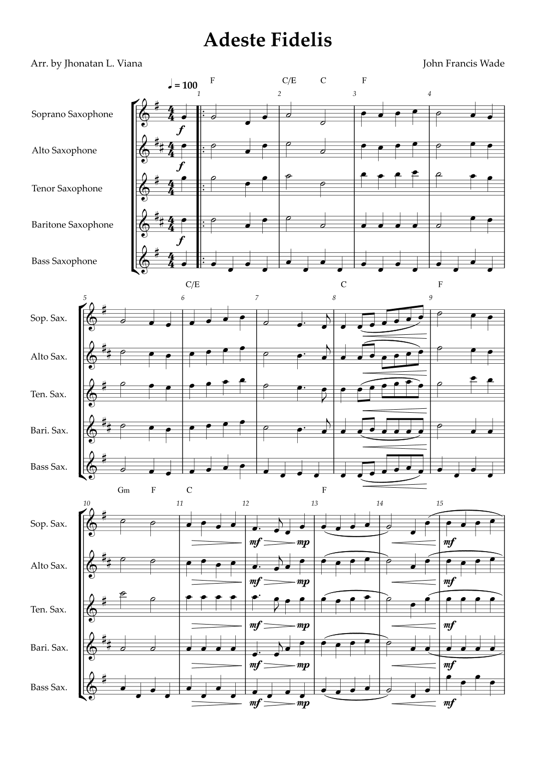 Adeste Fidelis (arr. Jhonatan Lucio Viana)