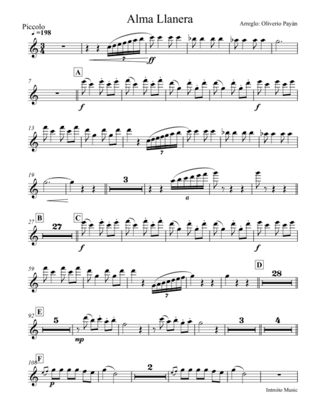 Alma Llanera (Venezuela Joropo) (arr. Oliver Payán)