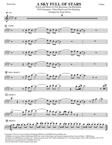 A Sky Full Of Stars (arr. Jorge Juárez)