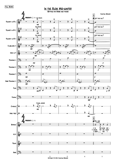 In the Bleak Mid-Winter (arr. Jonathan Spencer)