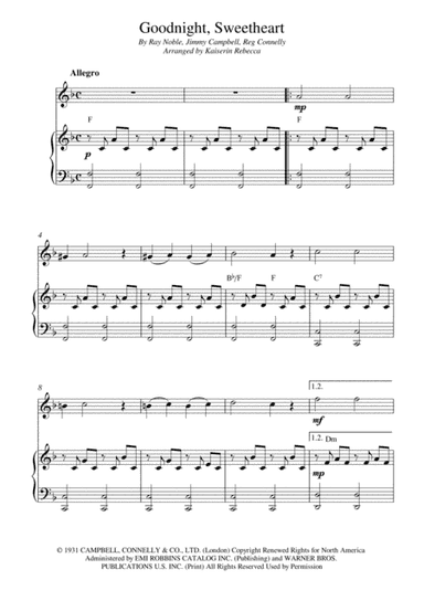 Goodnight Sweetheart (arr. Kaiserin Rebecca)