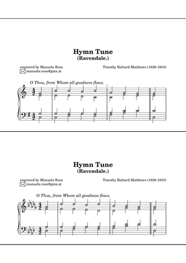 Hymn Tune Ravendale (arr. Manuela Rosa)