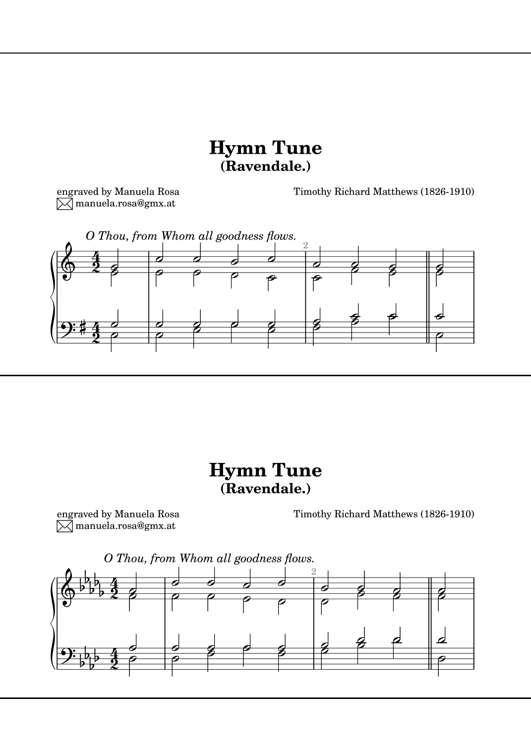 Hymn Tune Ravendale (arr. Manuela Rosa)