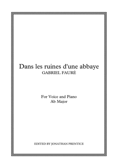 Dans les ruines d'une abbaye (Ab Major) (arr. Jonathan Prentice)