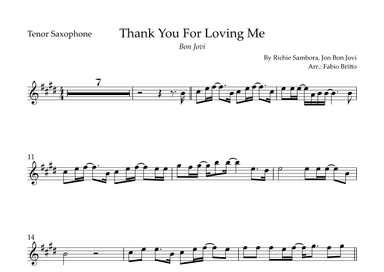 Thank You For Loving Me (arr. Fabio Britto)