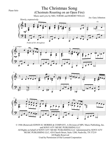 The Christmas Song (Chestnuts Roasting On An Open Fire) (arr. Gary Johnston ASCAP, SOCAN)
