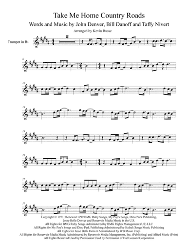 Take Me Home, Country Roads (arr. Kevin Busse)