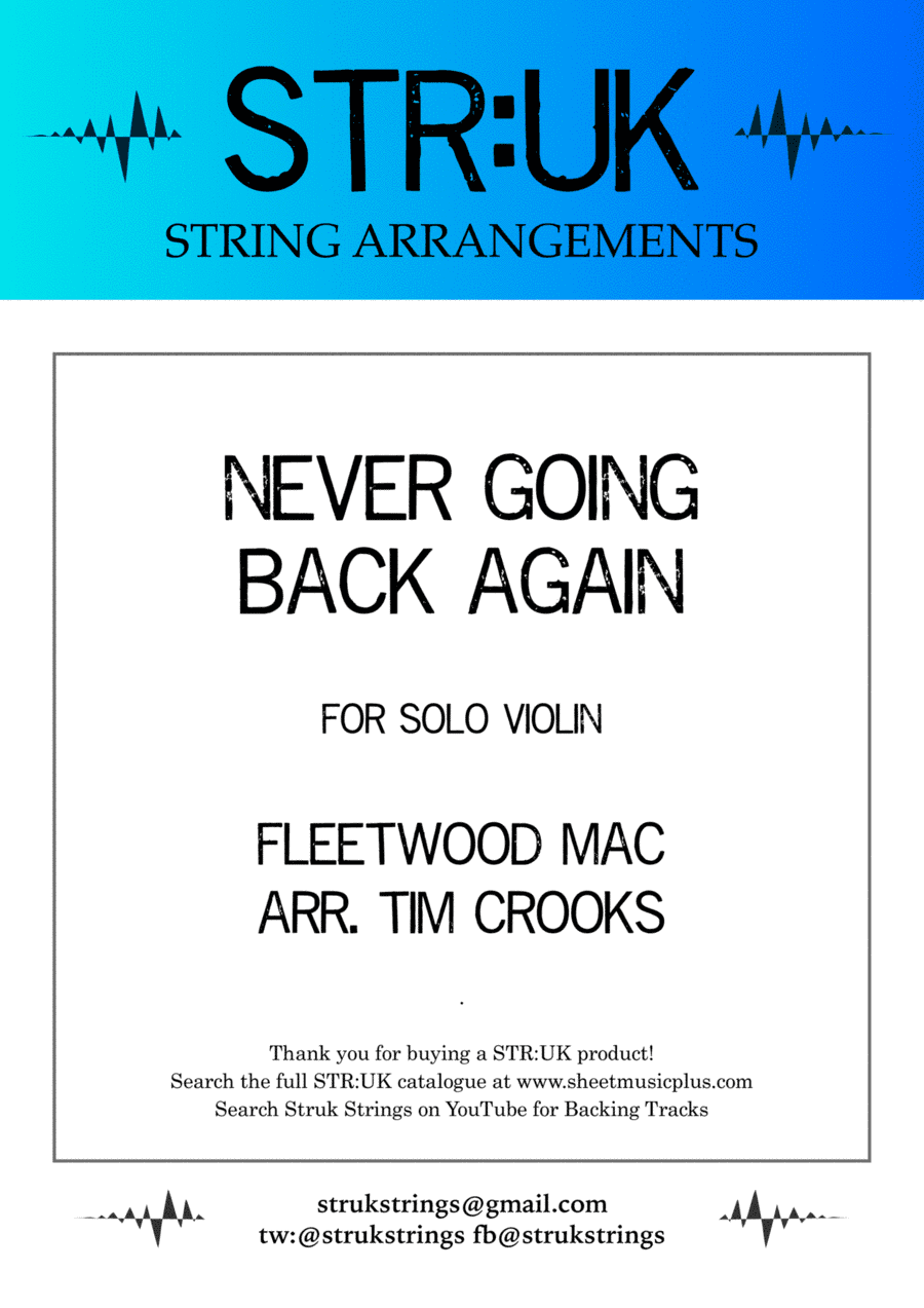 Never Going Back Again (arr. Tim Crooks)