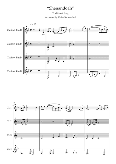 Shenandoah (arr. Claire Summerbell)