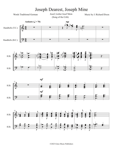 Bell Score for "Joseph Dearest, Joseph Mine" (arr. James Dixon)
