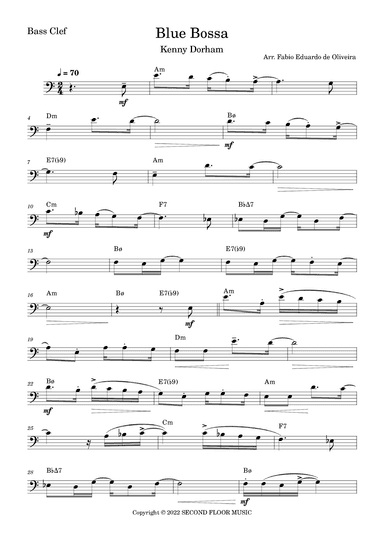True Blue Bossa (arr. Fabio Eduardo de Oliveira)