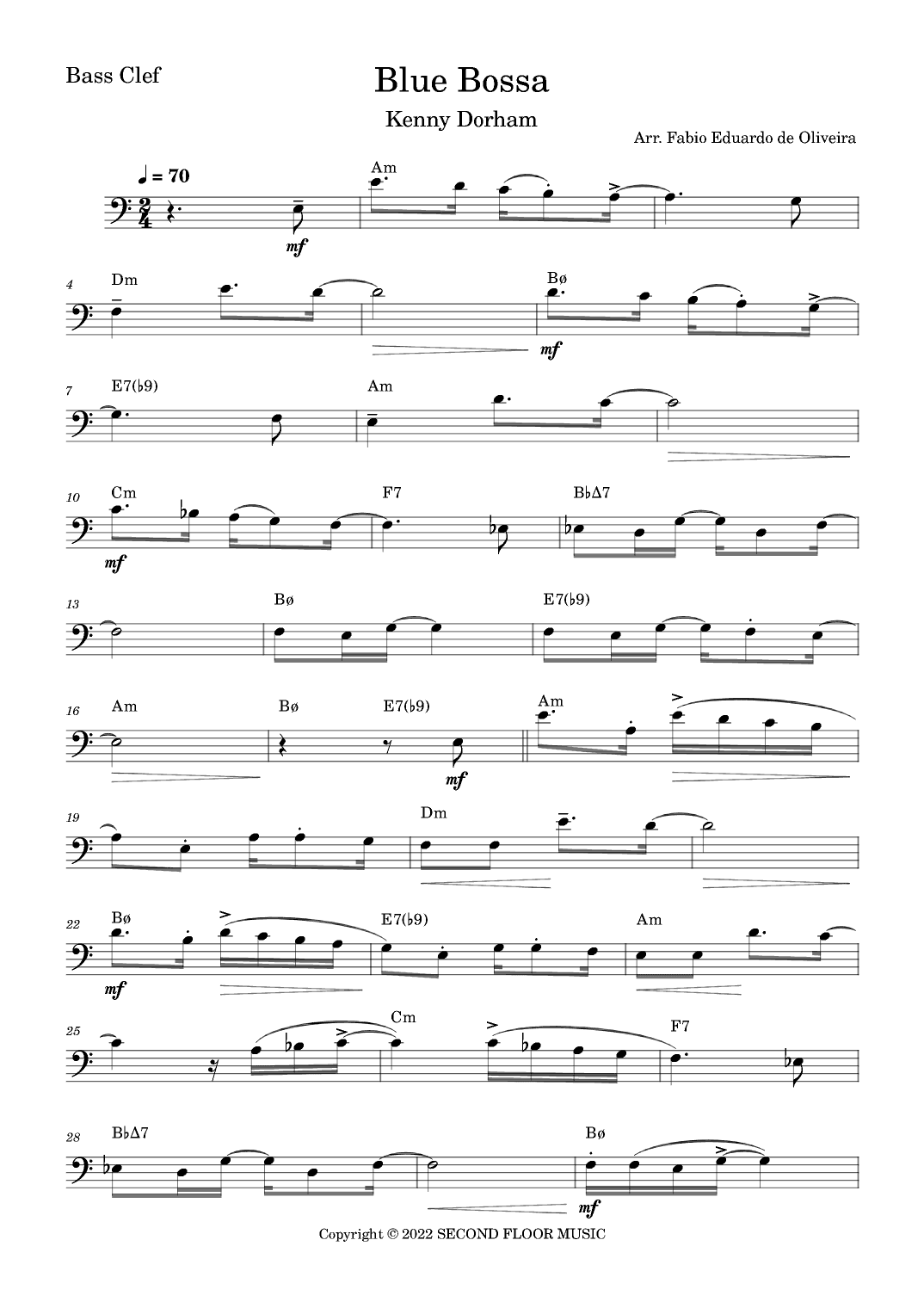 True Blue Bossa (arr. Fabio Eduardo de Oliveira)