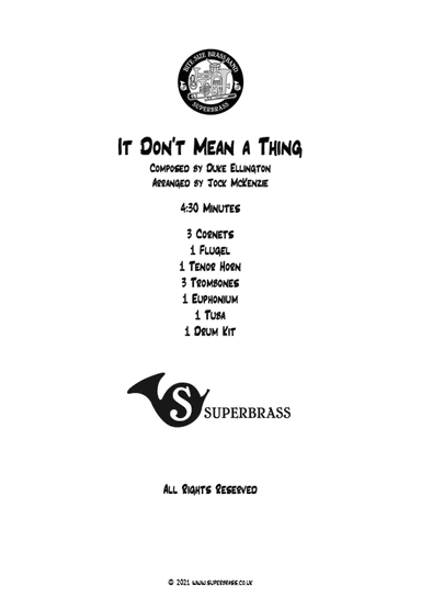 It Don't Mean A Thing (if It Ain't Got That Swing) (arr. Jock McKenzie)