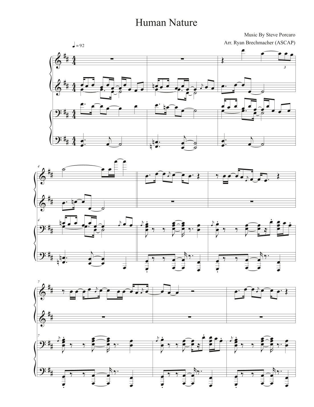 Human Nature (arr. Ryan Brechmacher)